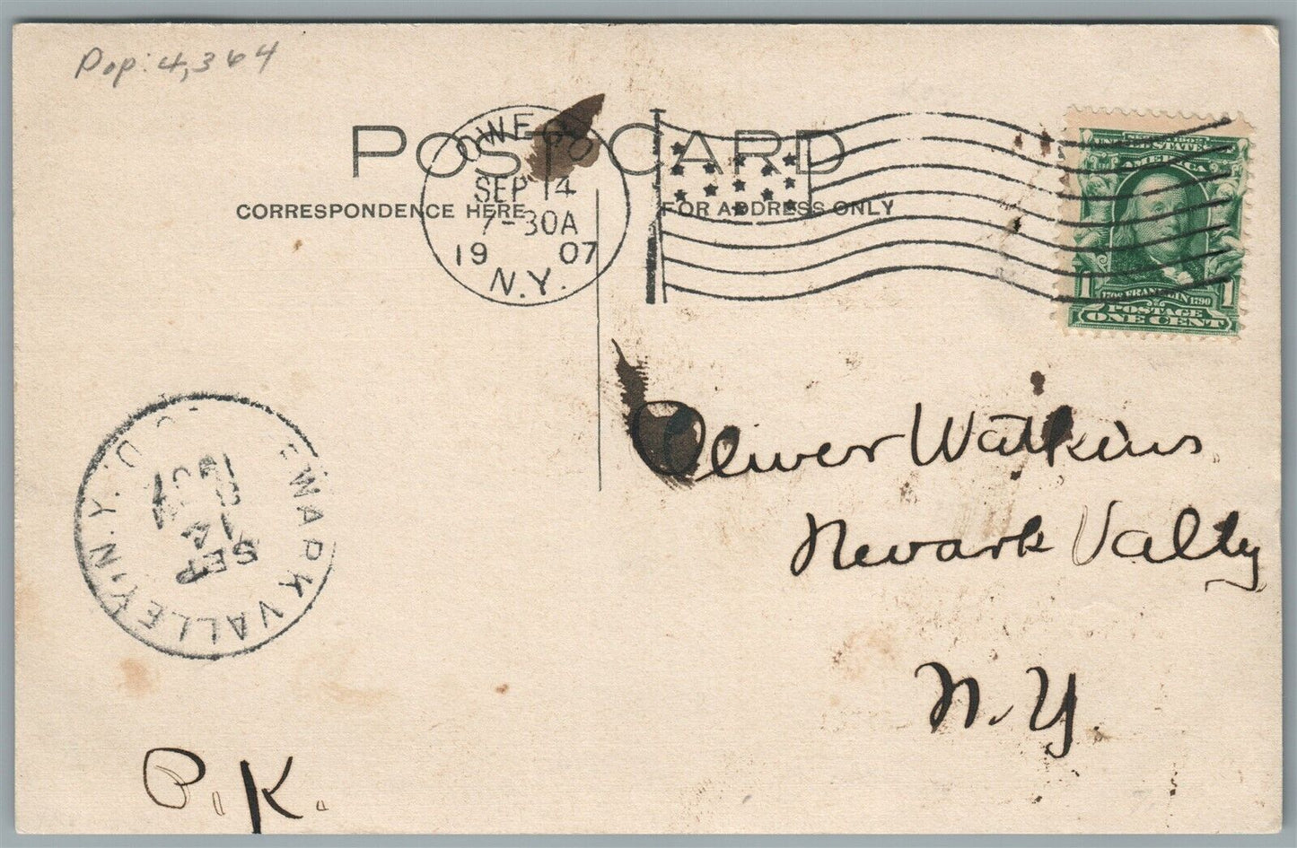 OWEGO NY SCENE ANTIQUE REAL PHOTO POSTCARD RPPC