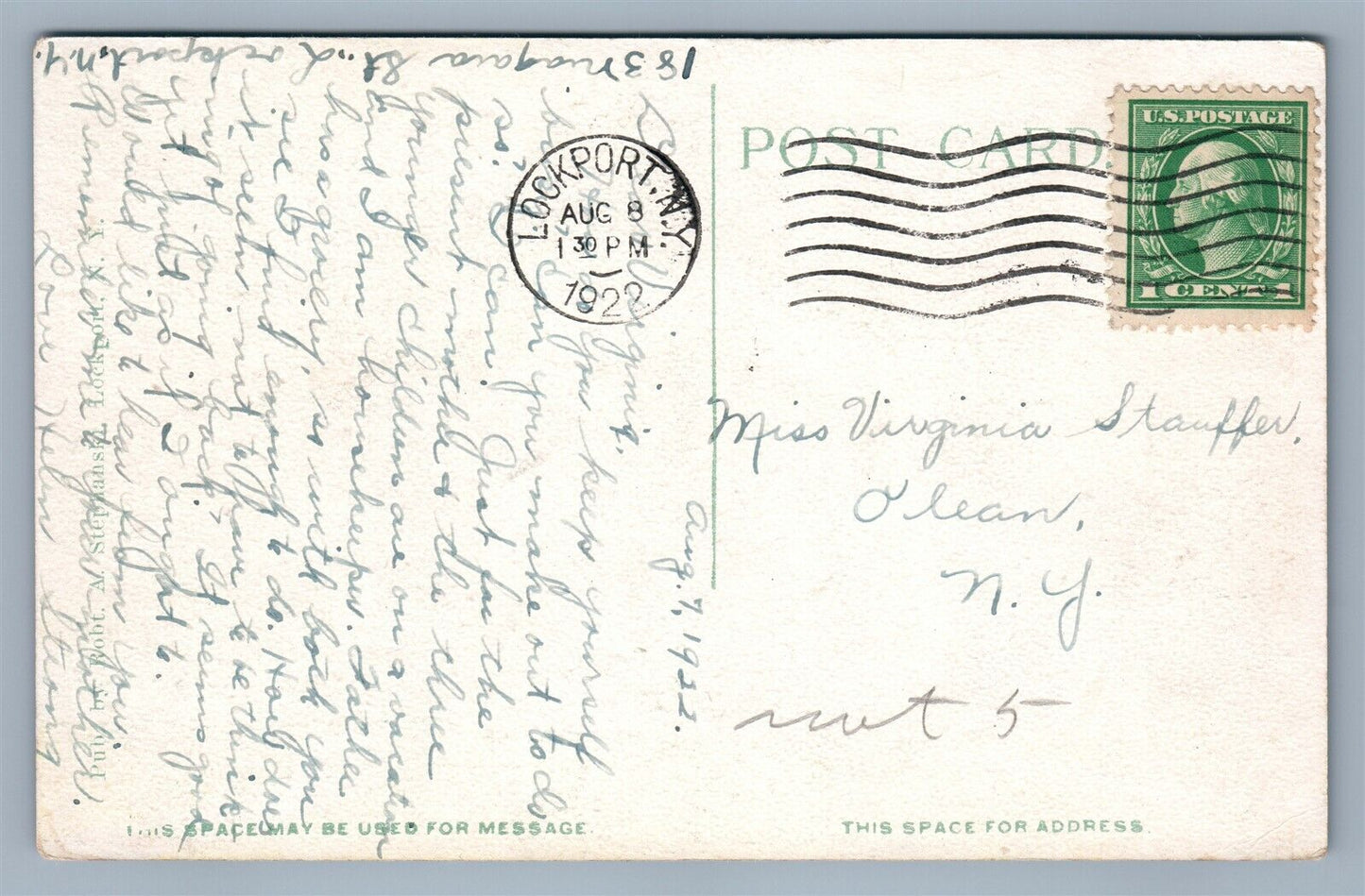 LOCKPORT NY CITY HOSPITAL ANTIQUE POSTCARD