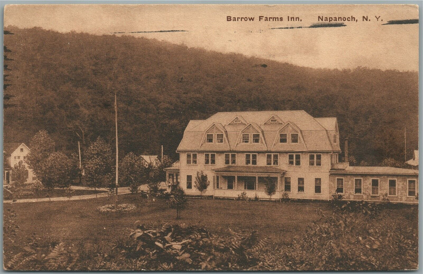 NAPANOCH NY BARROW FARMS INN ANTIQUE POSTCARD