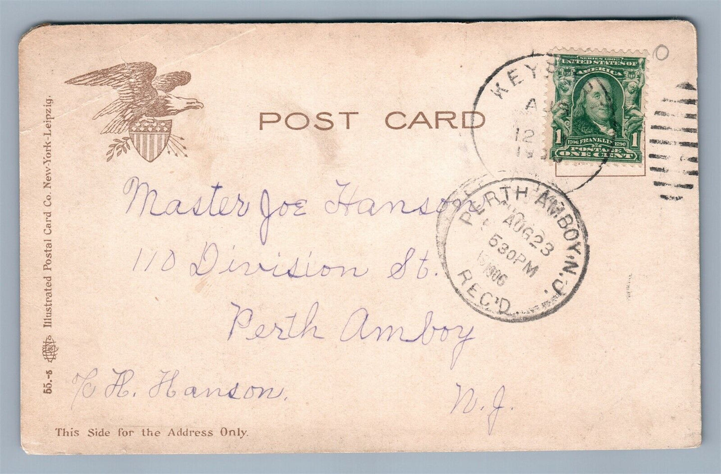 LONG BRANCH NJ DRIVING ON OCEAN AVENUE WEST END ANTIQUE POSTCARD