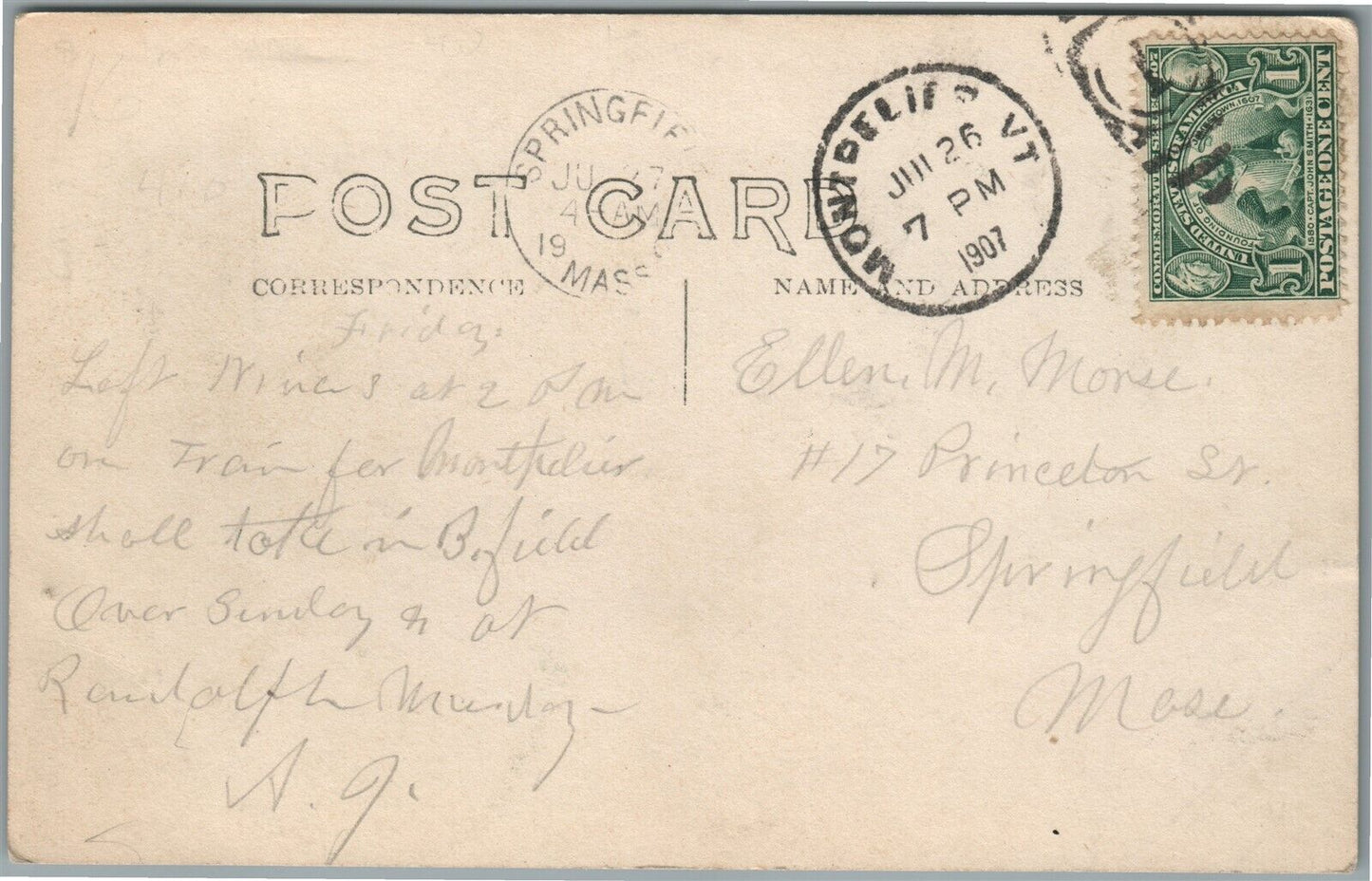 WILLIAMSTOWN VT NO. MAIN STREET ANTIQUE REAL PHOTO POSTCARD RPPC