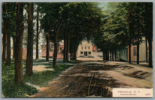 FRANKLIN NY INSTITUTE STREET ANTIQUE POSTCARD