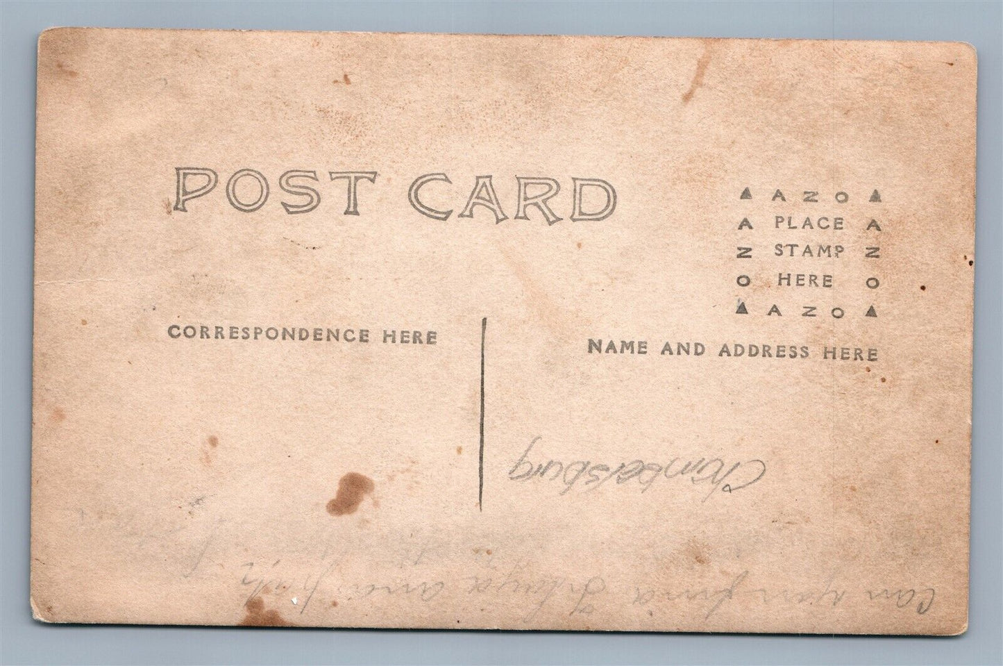 CHAMBERSBURG PA STREET WORK ANTIQUE REAL PHOTO POSTCARD RPPC