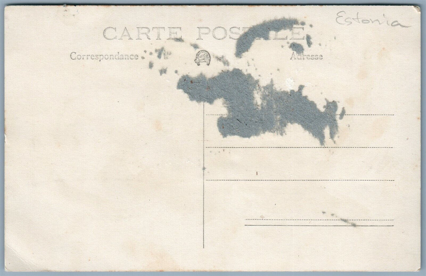 ESTONIA GROUP w/ SOLDIER ANTIQUE 1920s REAL PHOTO POSTCARD RPPC