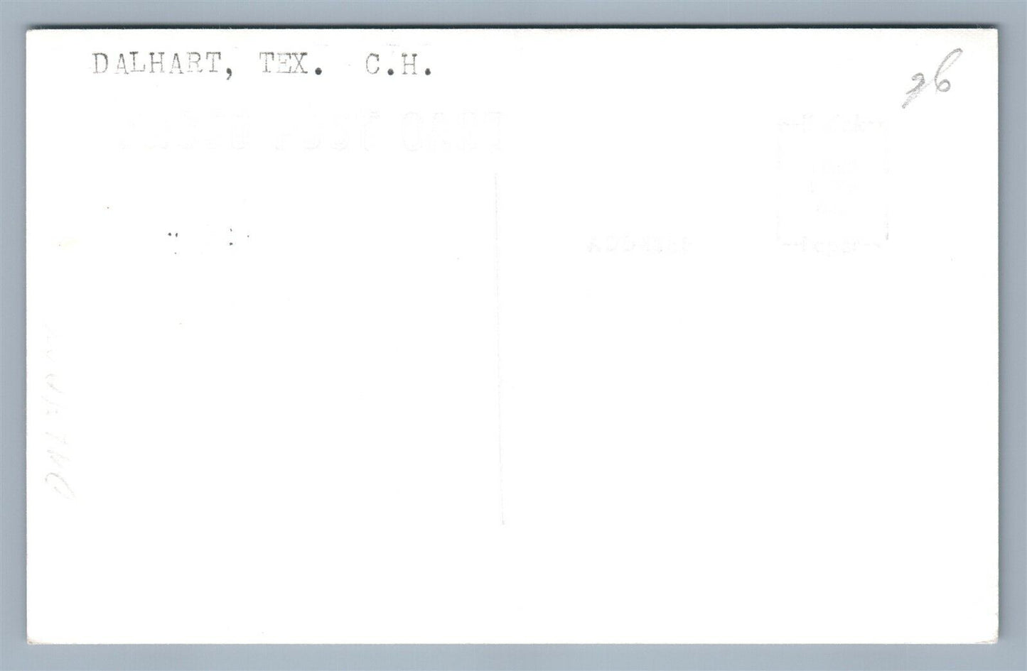 DALHART TX COURT HOUSE VINTAGE REAL PHOTO POSTCARD RPPC