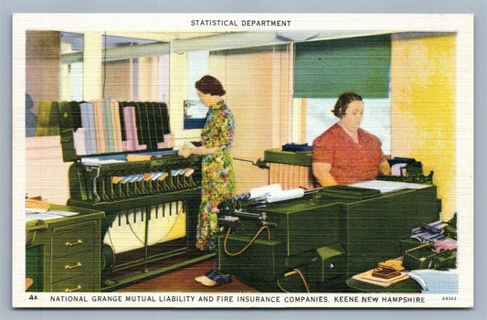 KEENE NH GRANGE LIABILITY & FIRE INSURANCE COMPANIES VINTAGE POSTCARD