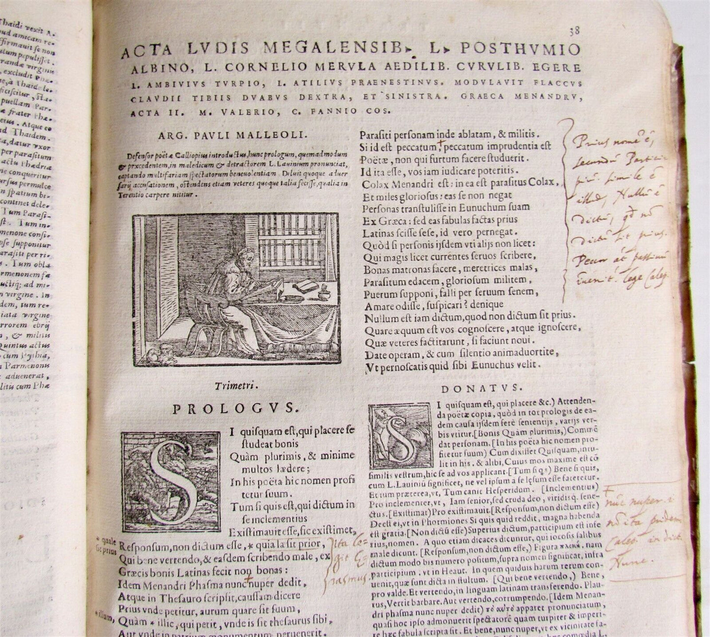 1567 COMOEDIAE SEX by TERENCE ILLUSTRATED VELLUM BINDING ANTIQUE 16th CENTURY