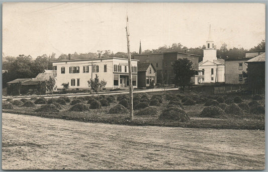 WILLIAMSTOWN VT SCENE w/ FURNITURE STORE ANTIQUE REAL PHOTO POSTCARD RPPC