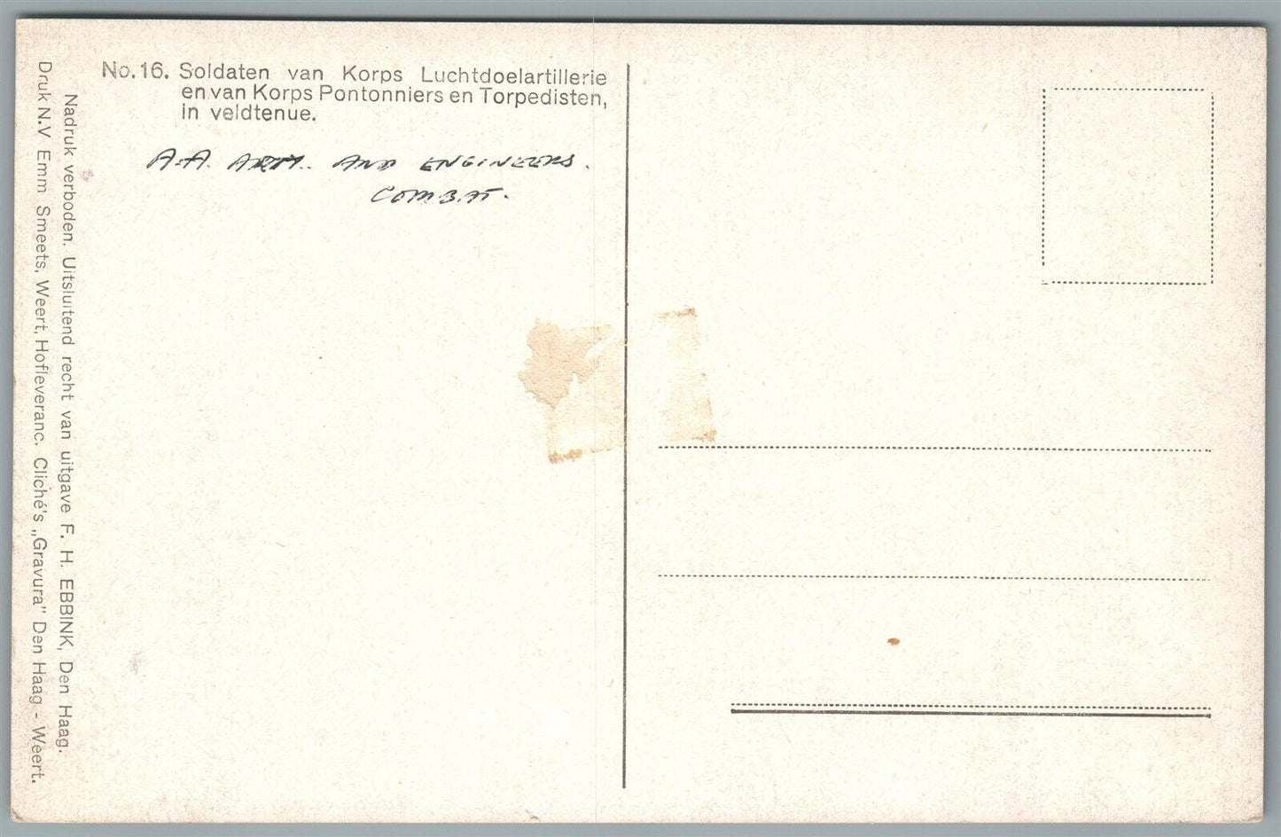 WWII ERA SOLDIERS ANTIQUE POSTCARD