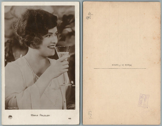 ACTRESS GERMAN MOVIE STAR MARIA PAUDLER ANTIQUE FRENCH REAL PHOTO POSTCARD RPPC