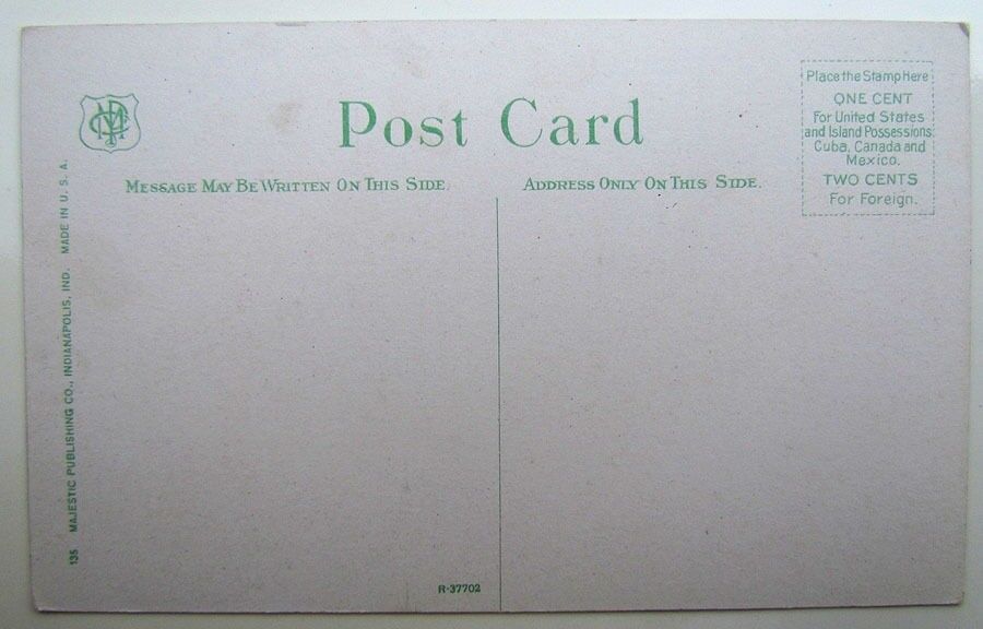 INDIANNAPOLIS IN WASHINGTON STREET FROM ILLINOIS ANTIQUE POSTCARD TROLLEY TRAIN