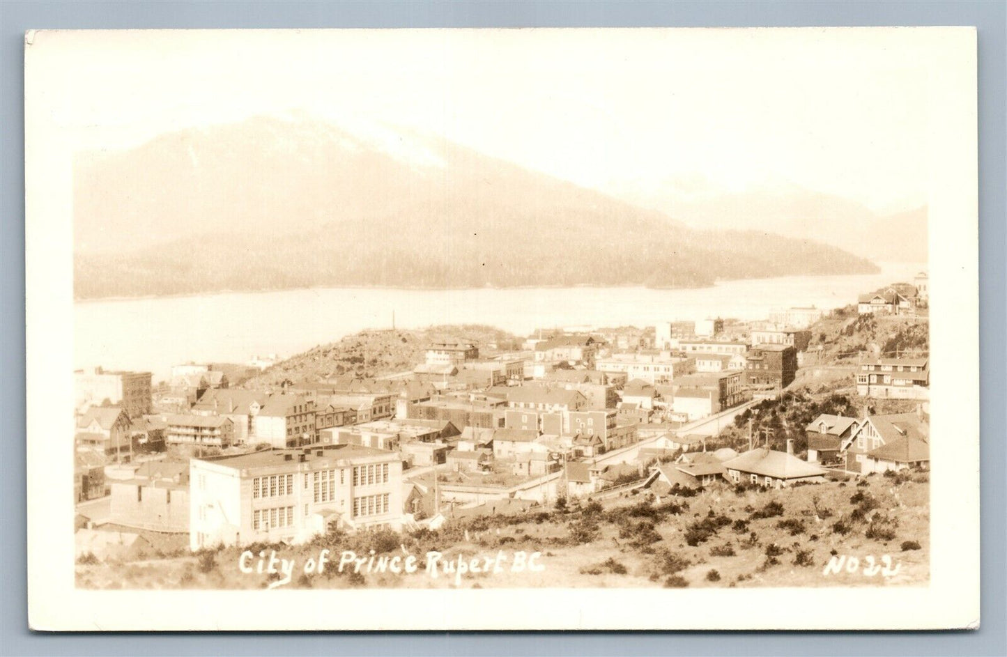 PRINCE RUPERT BC CANADA VINTAGE REAL PHOTO POSTCARD RPPC w/ STAMP
