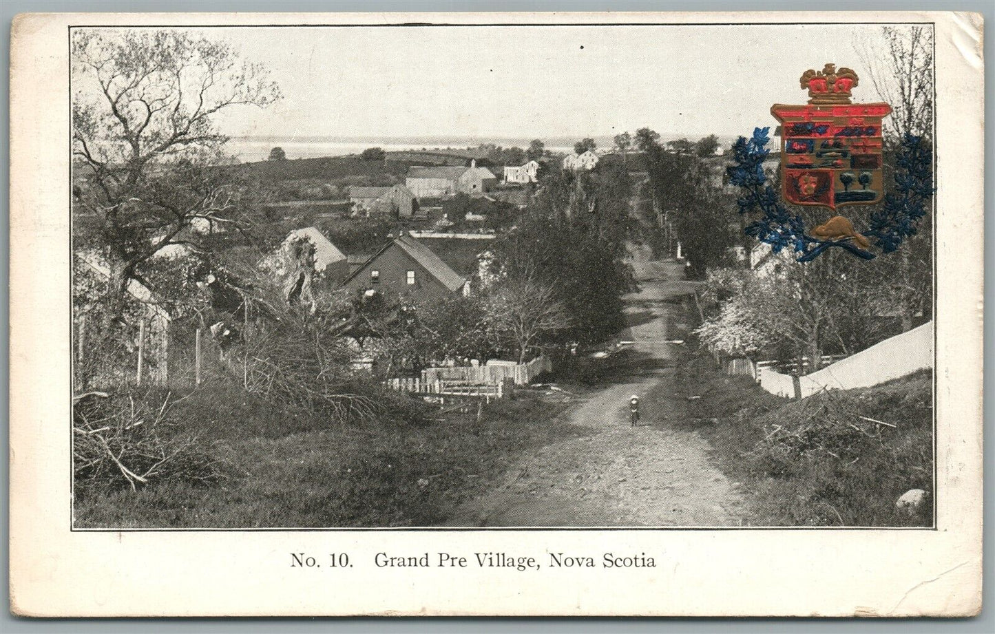 CANADA NOVA SCOTIA GRAND PRE VILLAGE ANTIQUE POSTCARD