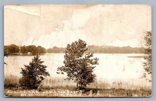 BLOOMINGDALE MI EAGLE LAKE ANTIQUE REAL PHOTO POSTCARD RPPC