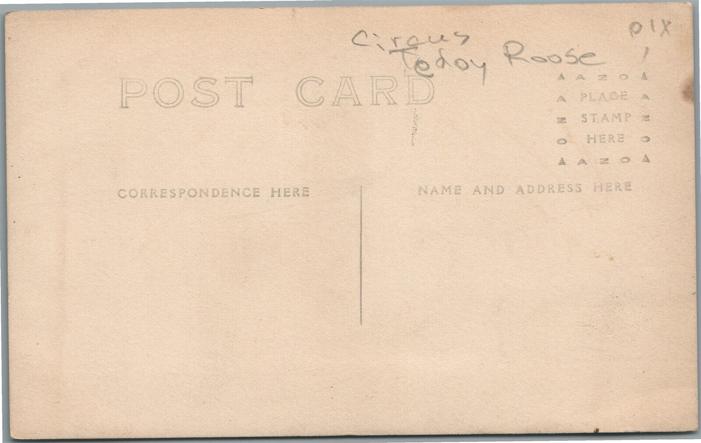 CIRCUS SHOW ANTIQUE REAL PHOTO POSTCARD RPPC