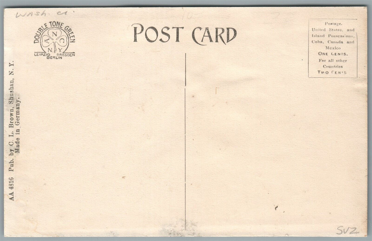 REXLEIGH NY BIRDSEYE VIEW ANTIQUE POSTCARD