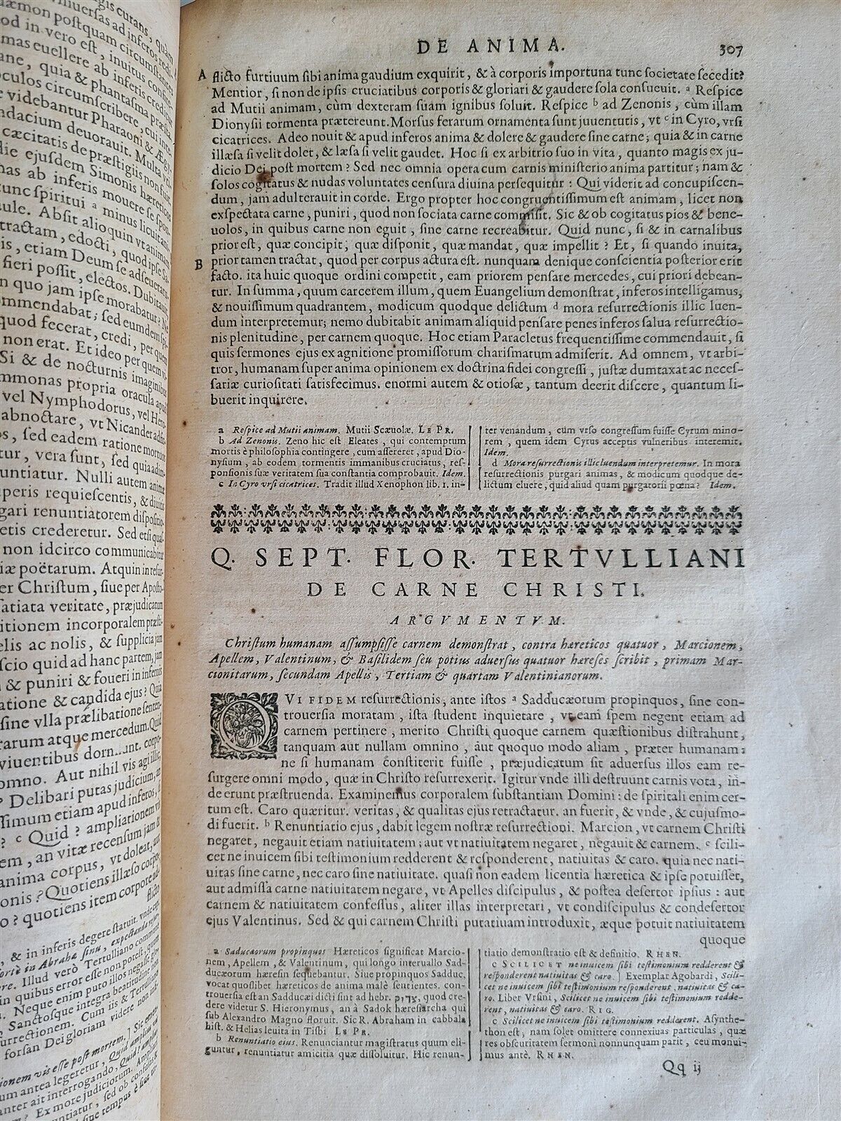 1664 OPERA AD VETUSTISSIMORUM EXEMPLARIUM FIDEM by TERTULLIAN Folio antique