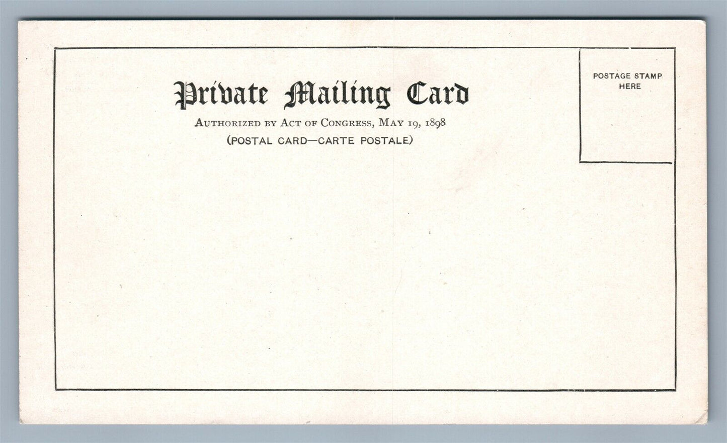 POINT COMFORT VA ANTIQUE PRIVATE MAILING CARD UNDIVIDED POSTCARD