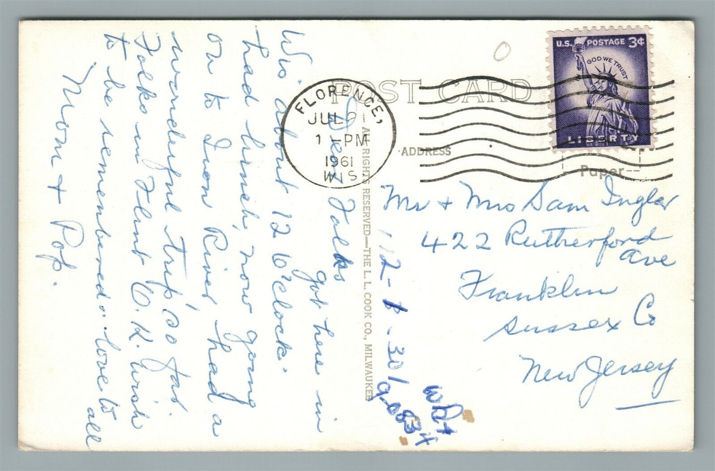 FLORENCE WI OLD COURT HOUSE VINTAGE REAL PHOTO POSTCARD RPPC