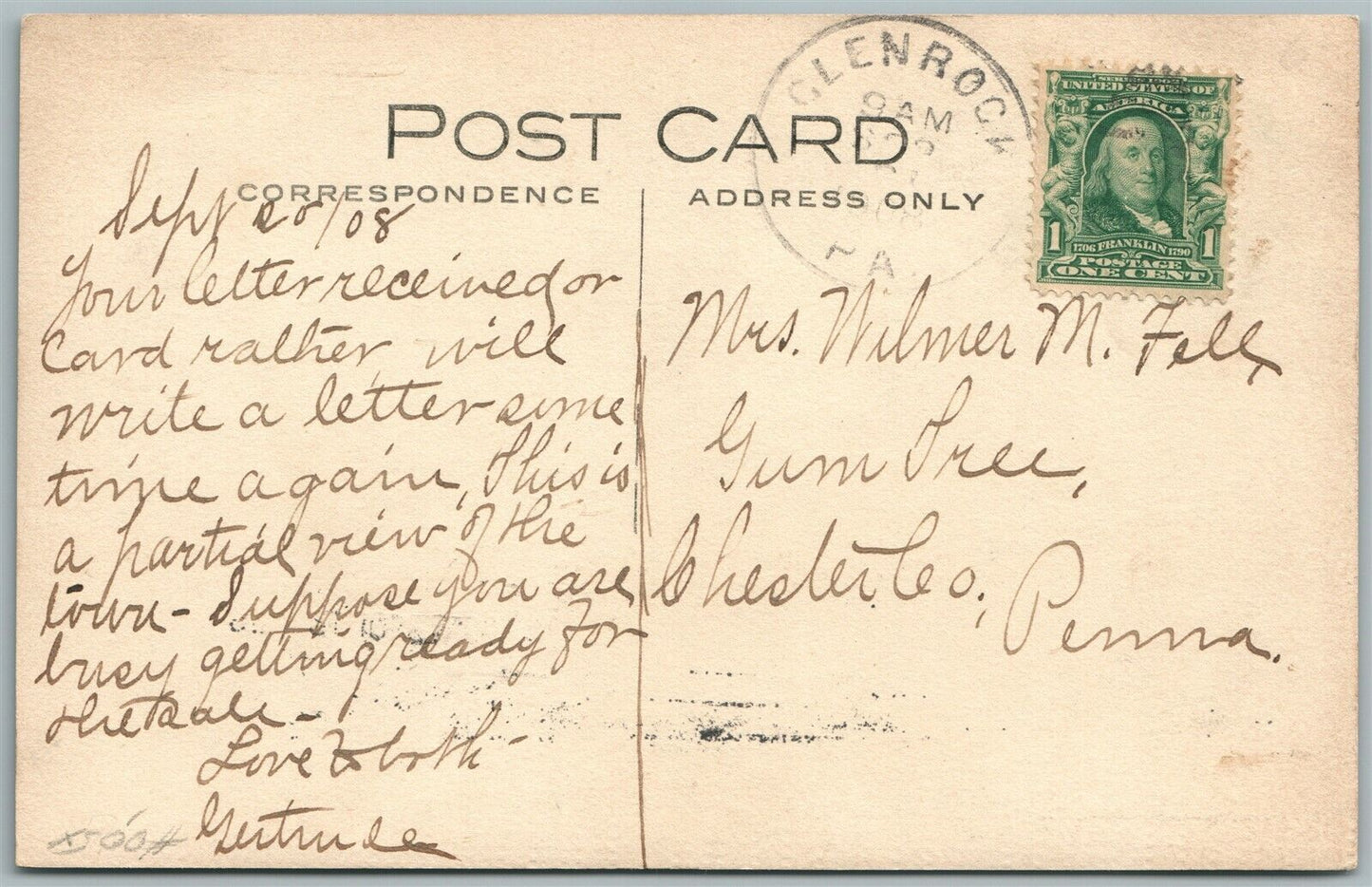 YORK PA 1908 ANTIQUE REAL PHOTO POSTCARD RPPC