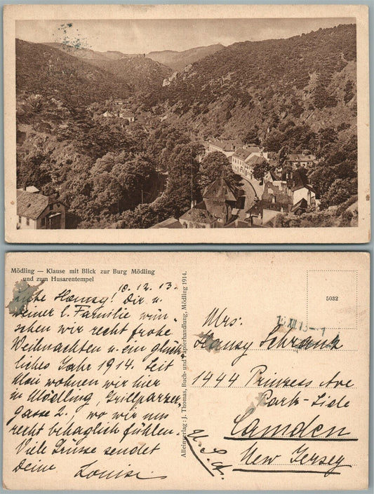 MODLING AUSTRIA 1914 ANTIQUE POSTCARD