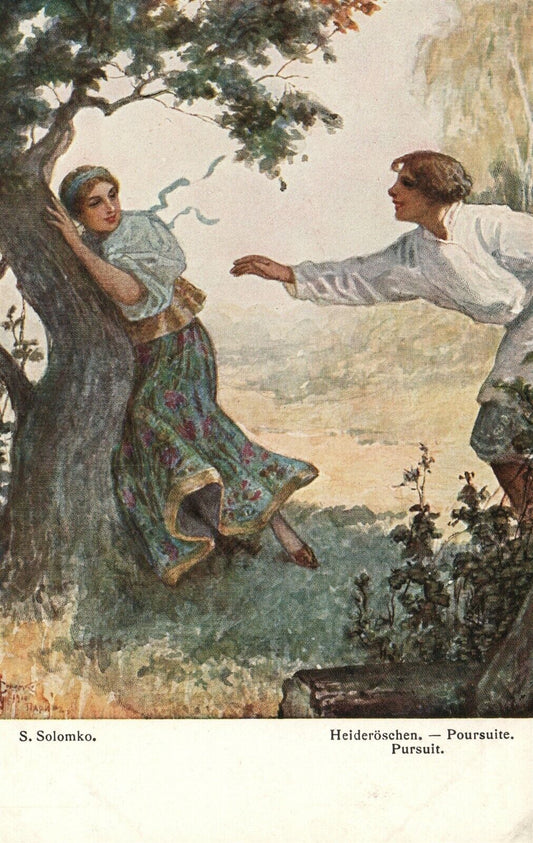 RUSSIAN ARTIST SOLOMKO ANTIQUE POSTCARD