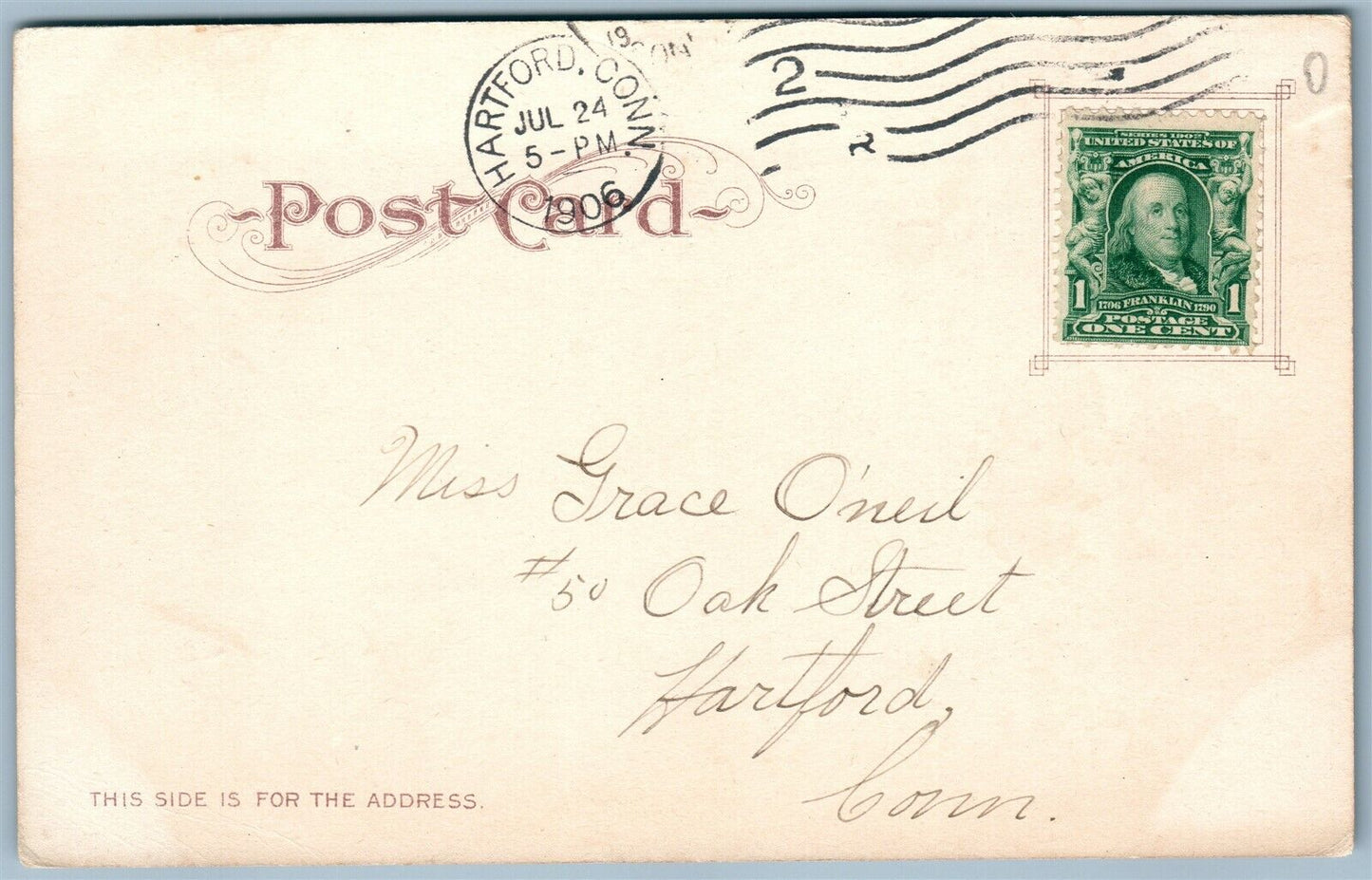 NEW LONDON CT OCEAN BEACH ANTIQUE POSTCARD