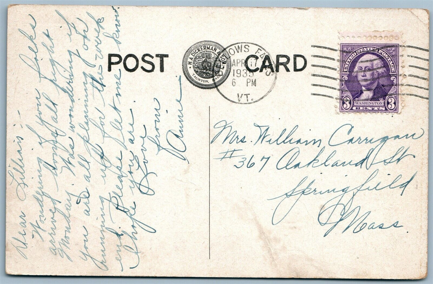 NEWPORT NH NORTH MAIN STREET VINTAGE POSTCARD