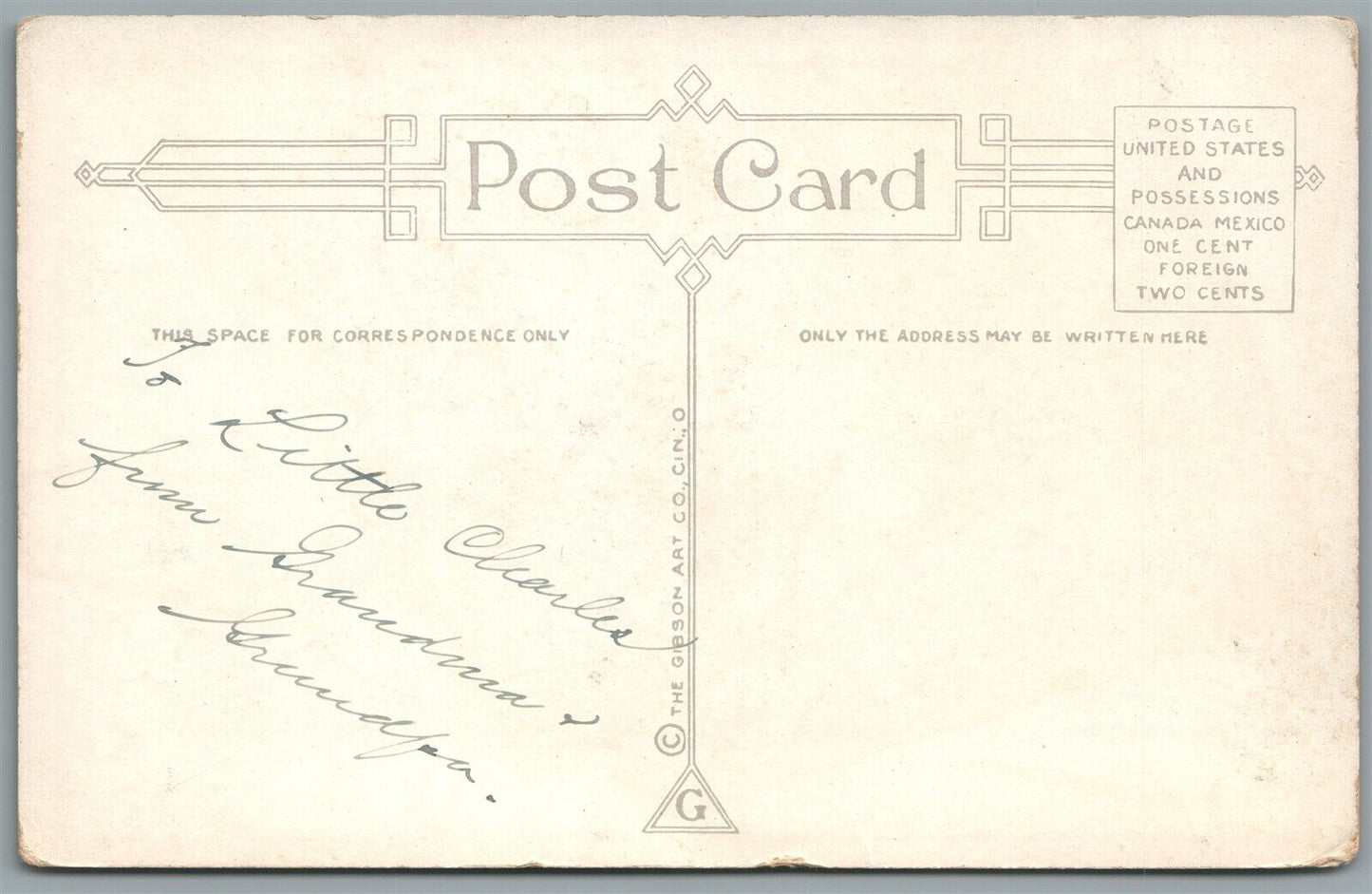 SANTA CLAUS WISHING A MERRY CHRISTMAS ANTIQUE POSTCARD