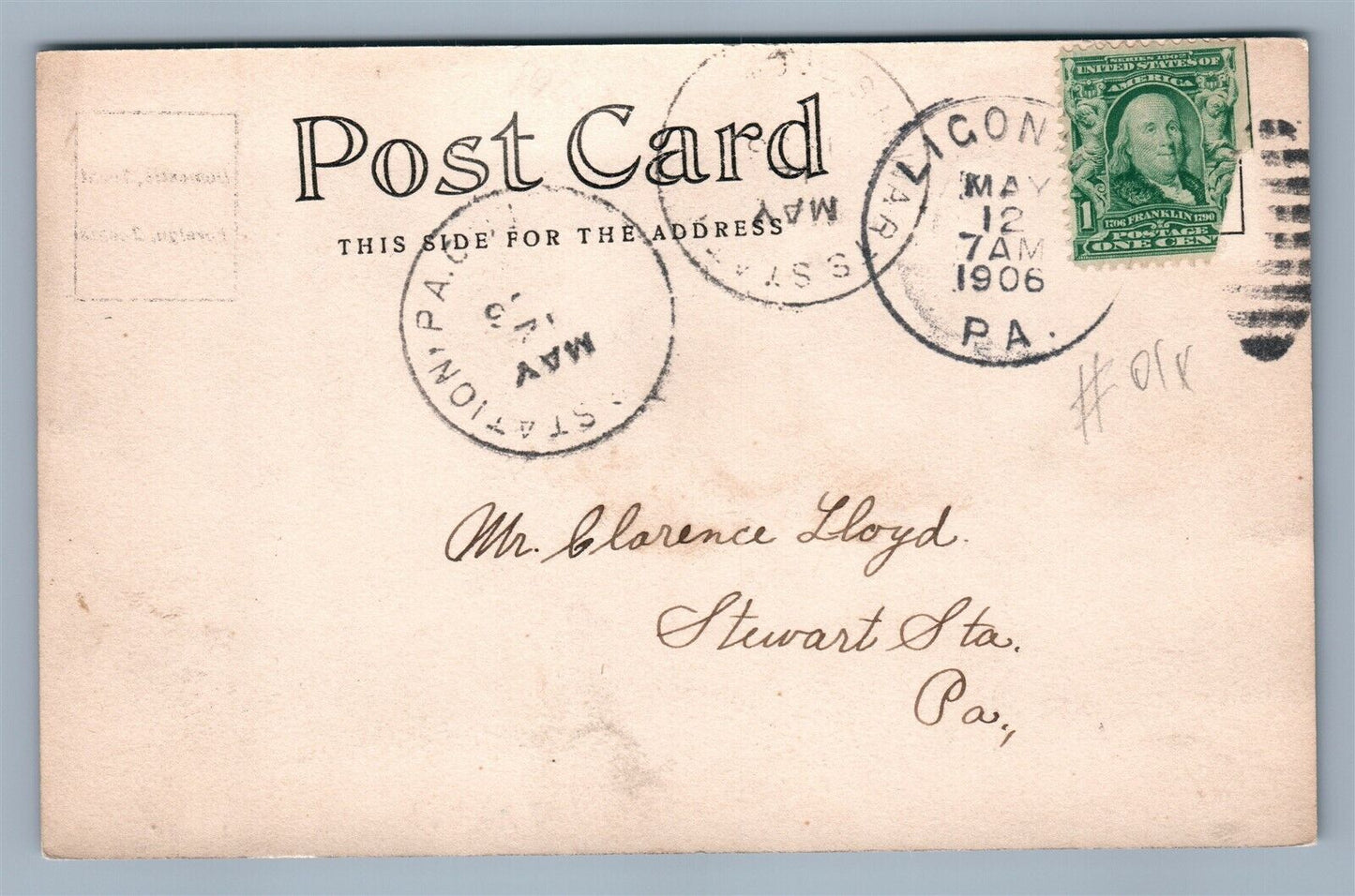 LIGONIER PA PUBLIC SCHOOL ANTIQUE REAL PHOTO POSTCARD RPPC