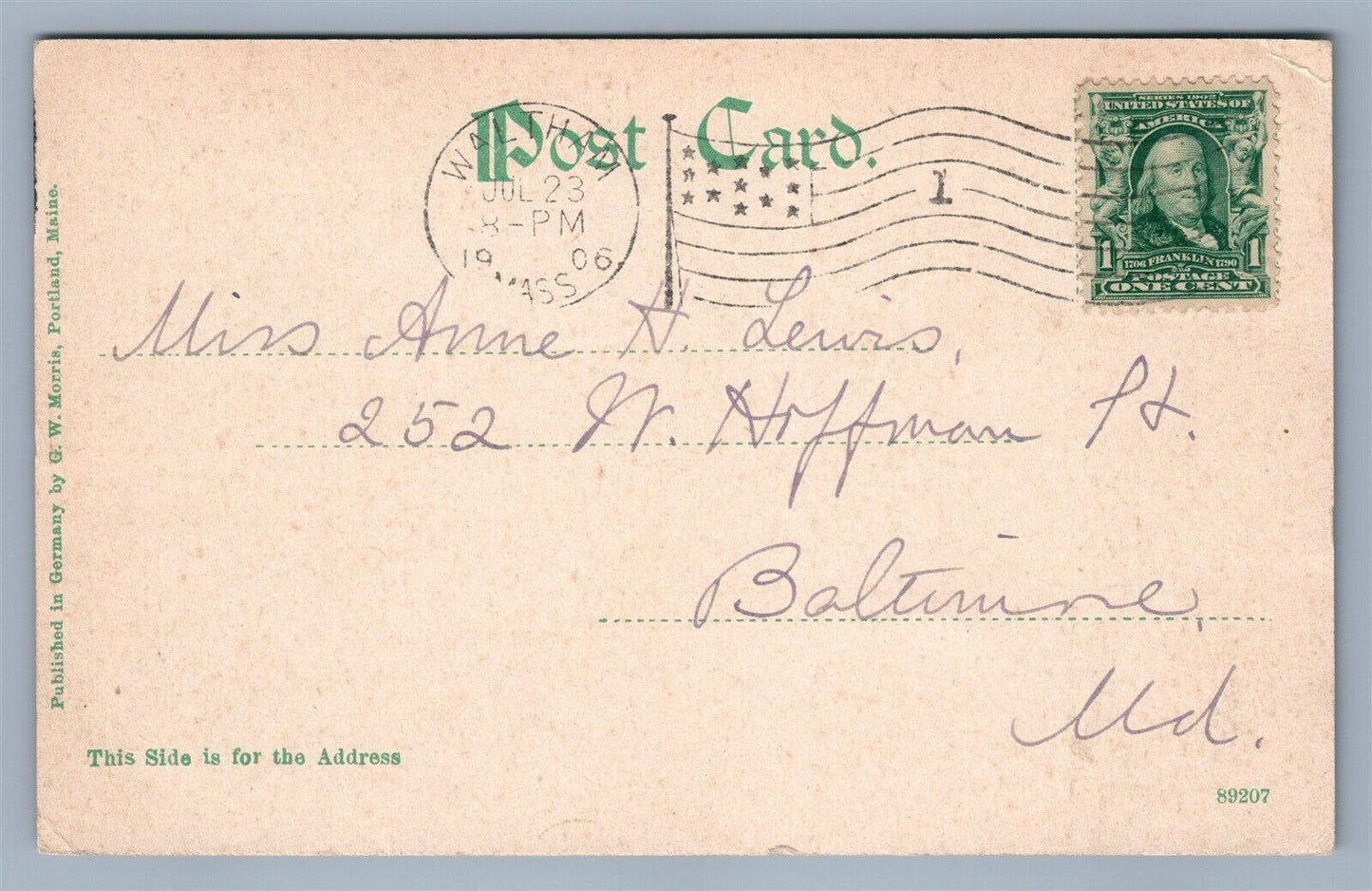 MELVIN VILLAGE NH UNDIVIDED 1906 ANTIQUE POSTCARD
