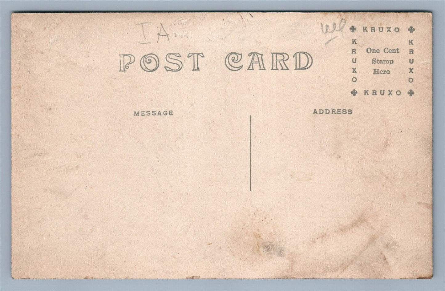 WEST LIBERTY IA CONDENSED MILK COMPANY ANTIQUE REAL PHOTO POSTCARD RPPC