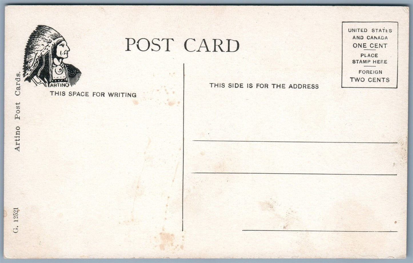 GALILEE PA THE 4 CORNERS ANTIQUE POSTCARD