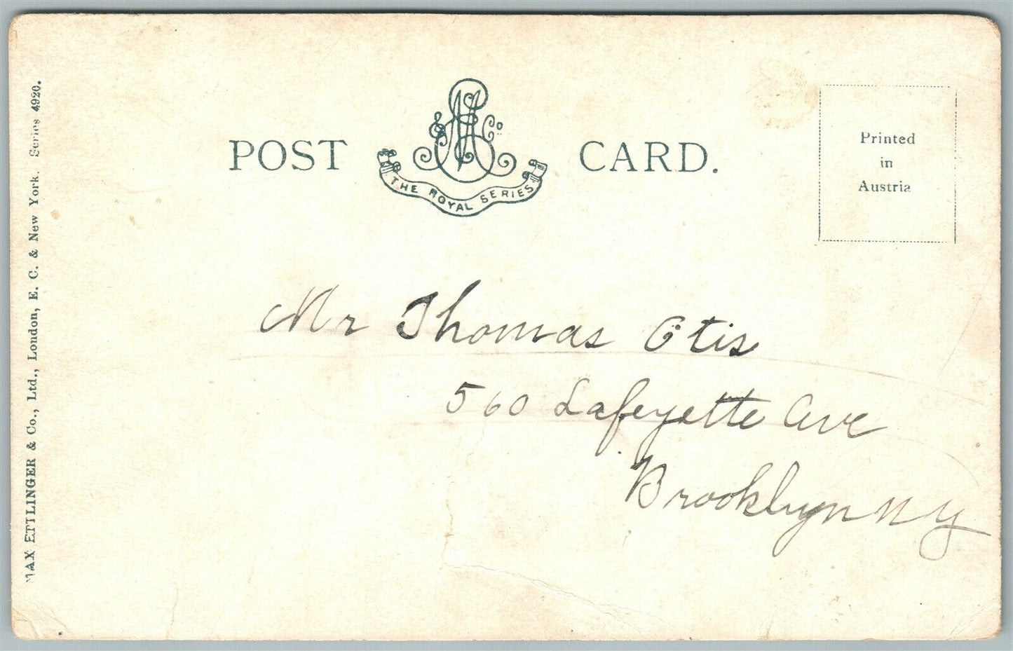 MULTIPLE BABIES CARS & STORK UNDIVIDED ANTIQUE POSTCARD