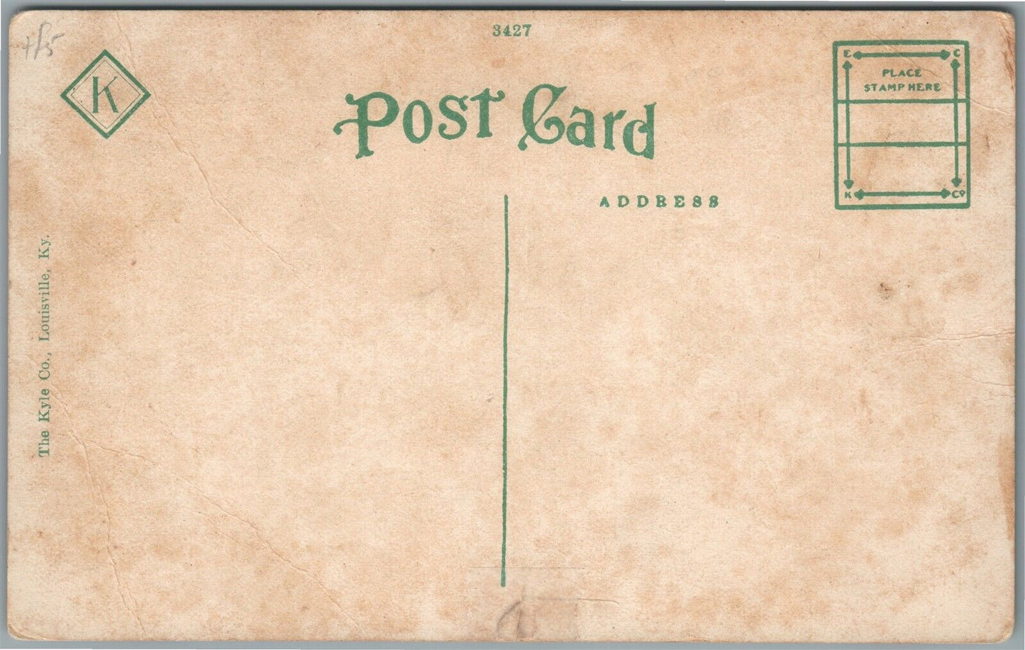 LOUISVILLE KY BROADWAY RAILROAD STATION ANTIQUE POSTCARD