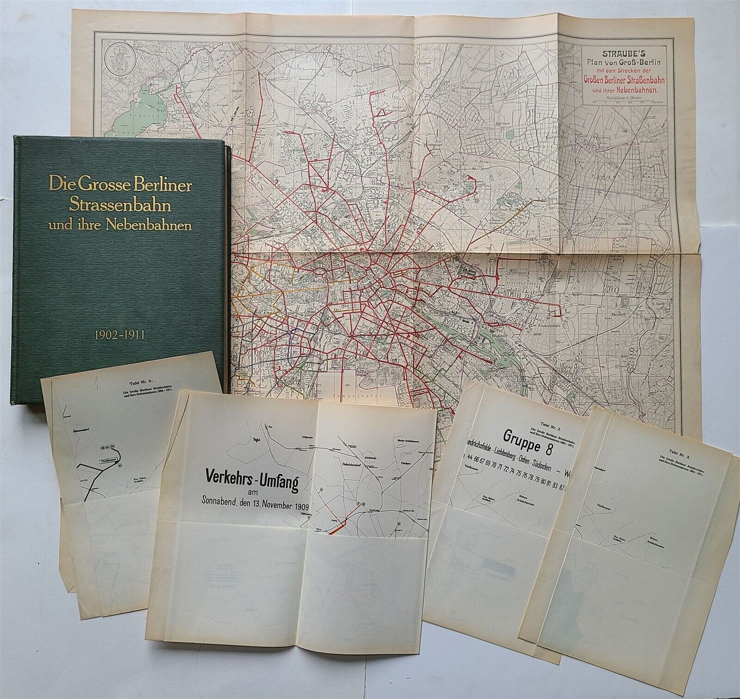 1911 DIE GROSSE BERLINER STRASSENBAHN UND NEBENBAHNEN antique PHOTO ILLUSTRATED