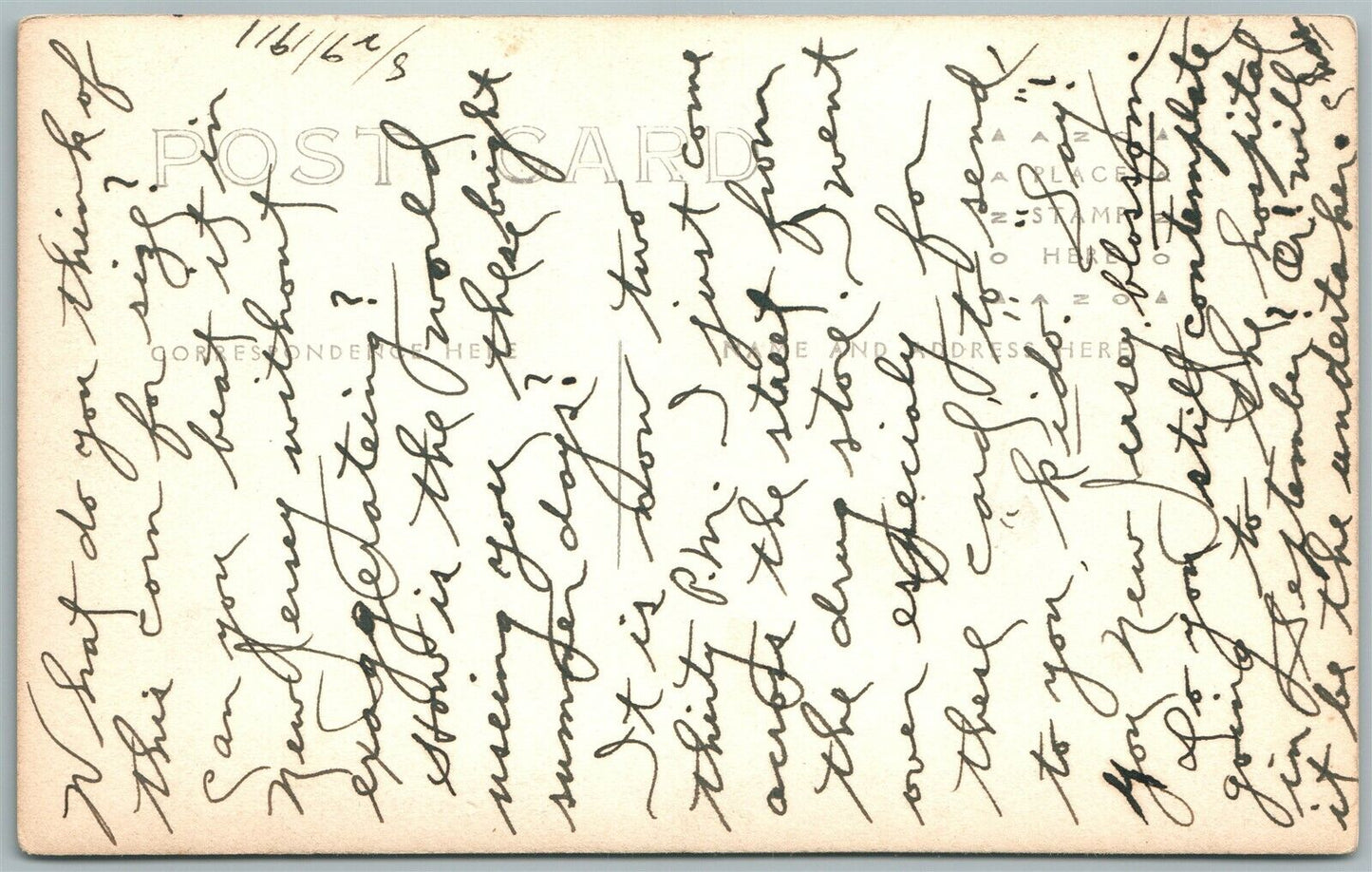 EXAGGERATED CORN MANDAN N.D. 1911 ANTIQUE REAL PHOTO POSTCARD RPPC