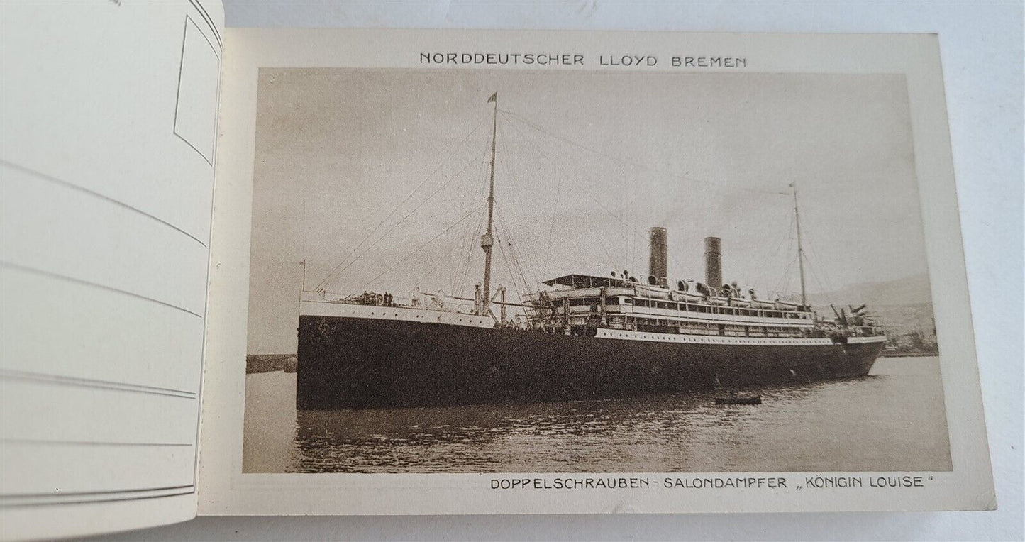 GERMAN LLOYD SHIPS 35 VINTAGE DETACHABLE POSTCARDS ANTIQUE DIE FLOTTE