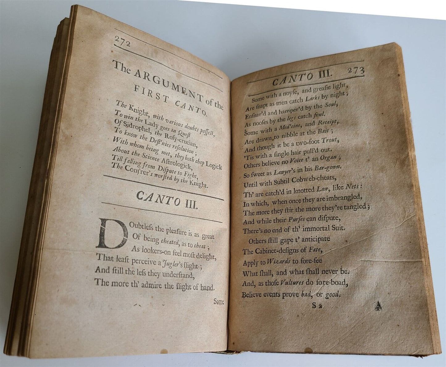 1700 HUDIBRAS by SAMUEL BUTLER antique in ENGLISH POLITICAL SATIRE