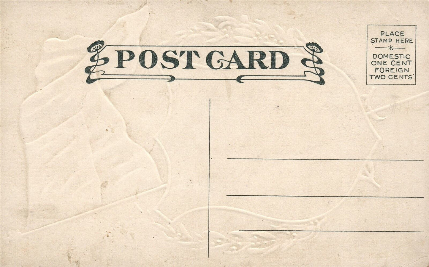 GEORGE WASHINGTON FIRST PRESIDENT EMBOSSED ANTIQUE PATRIOTIC POSTCARD