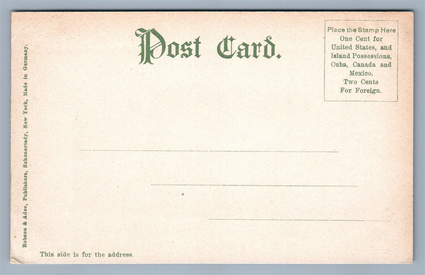 SCOTIA NY GLEN-SANDERS HOUSE ANTIQUE POSTCARD