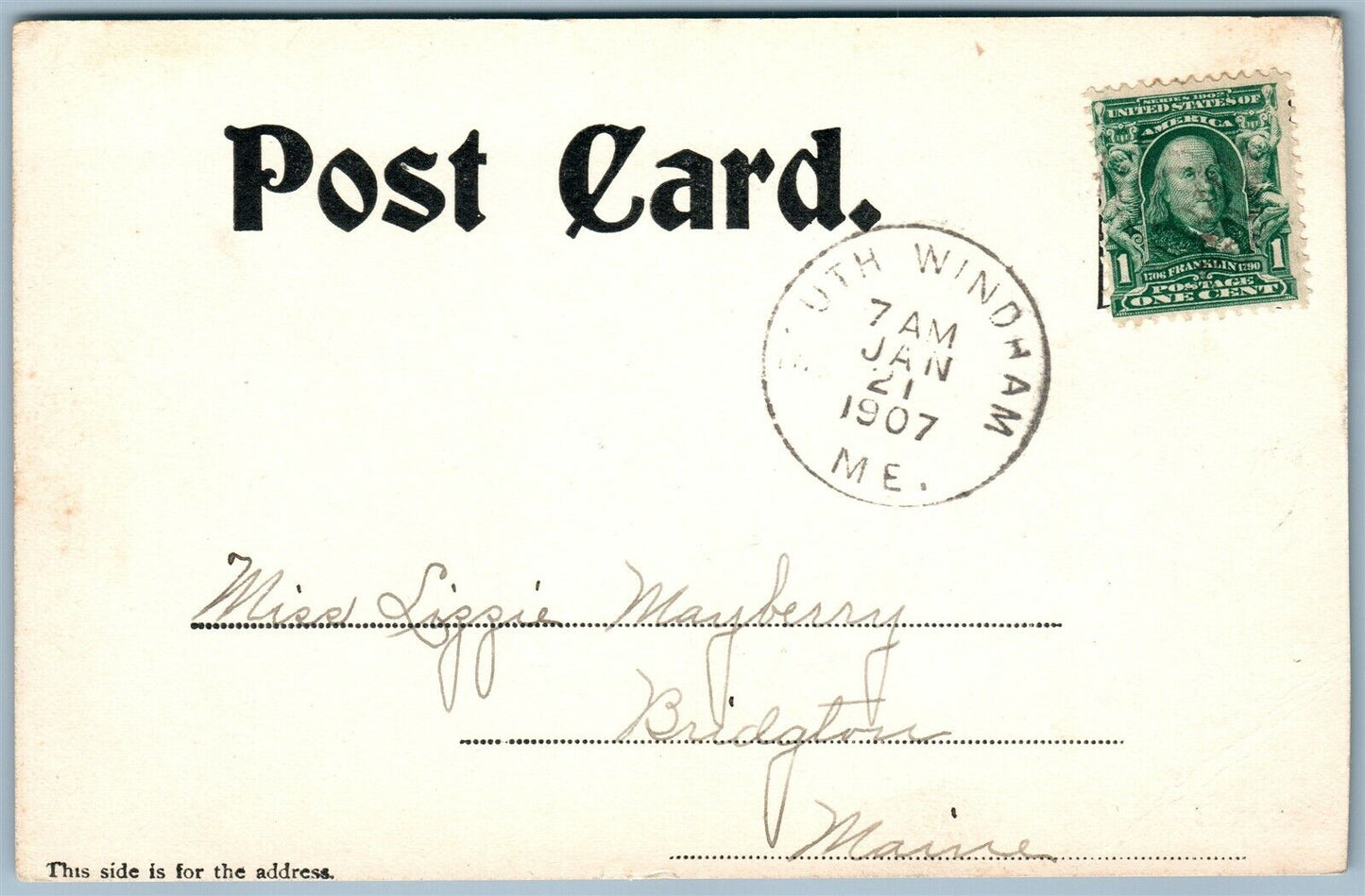 SO. WINDHAM ME ROBINSON'S WOOLEN MILL ANTIQUE POSTCARD