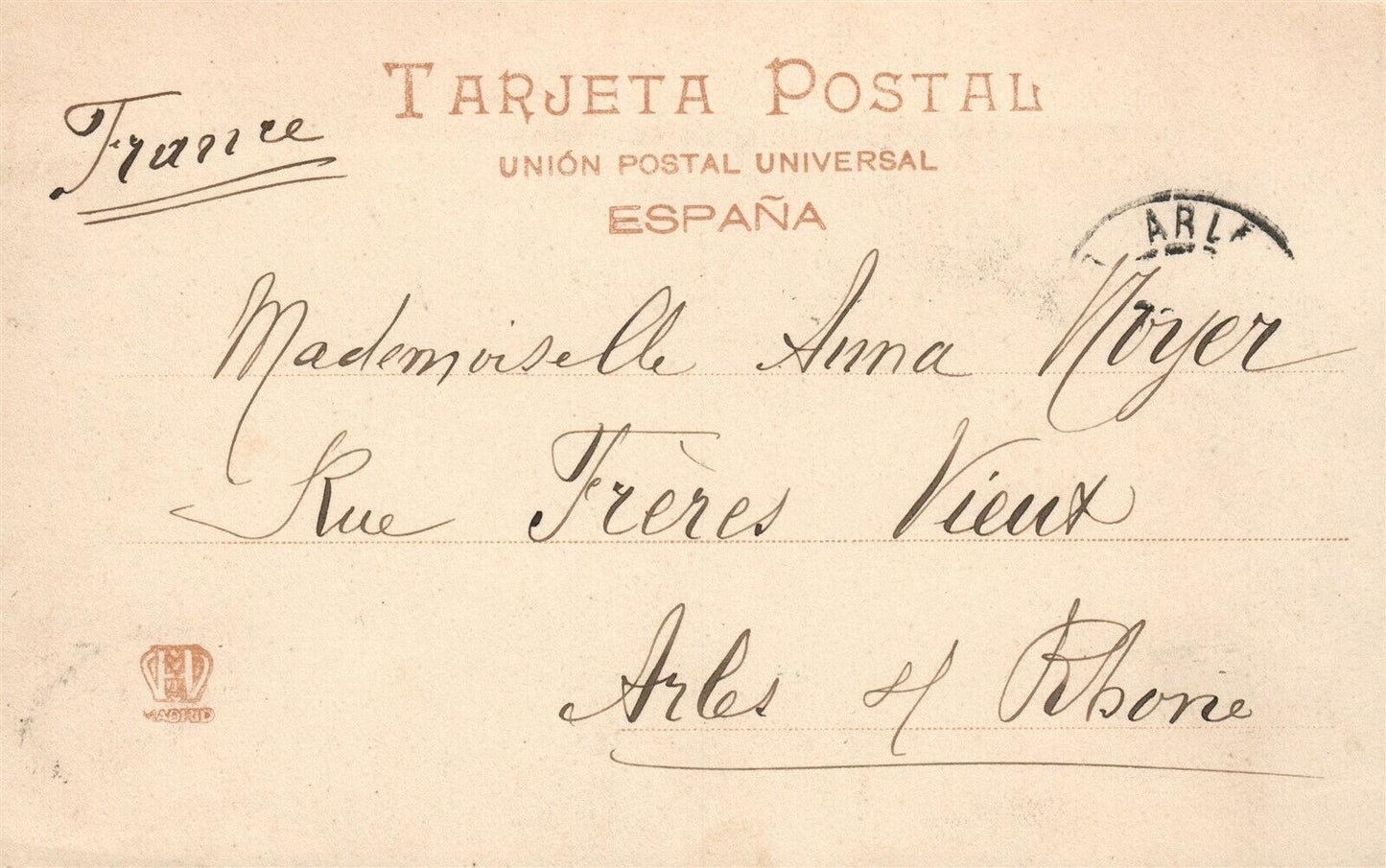 SPAINISH KING ALFONSO XIII of SPAIN ANTIQUE UNDIVIDED POSTCARD