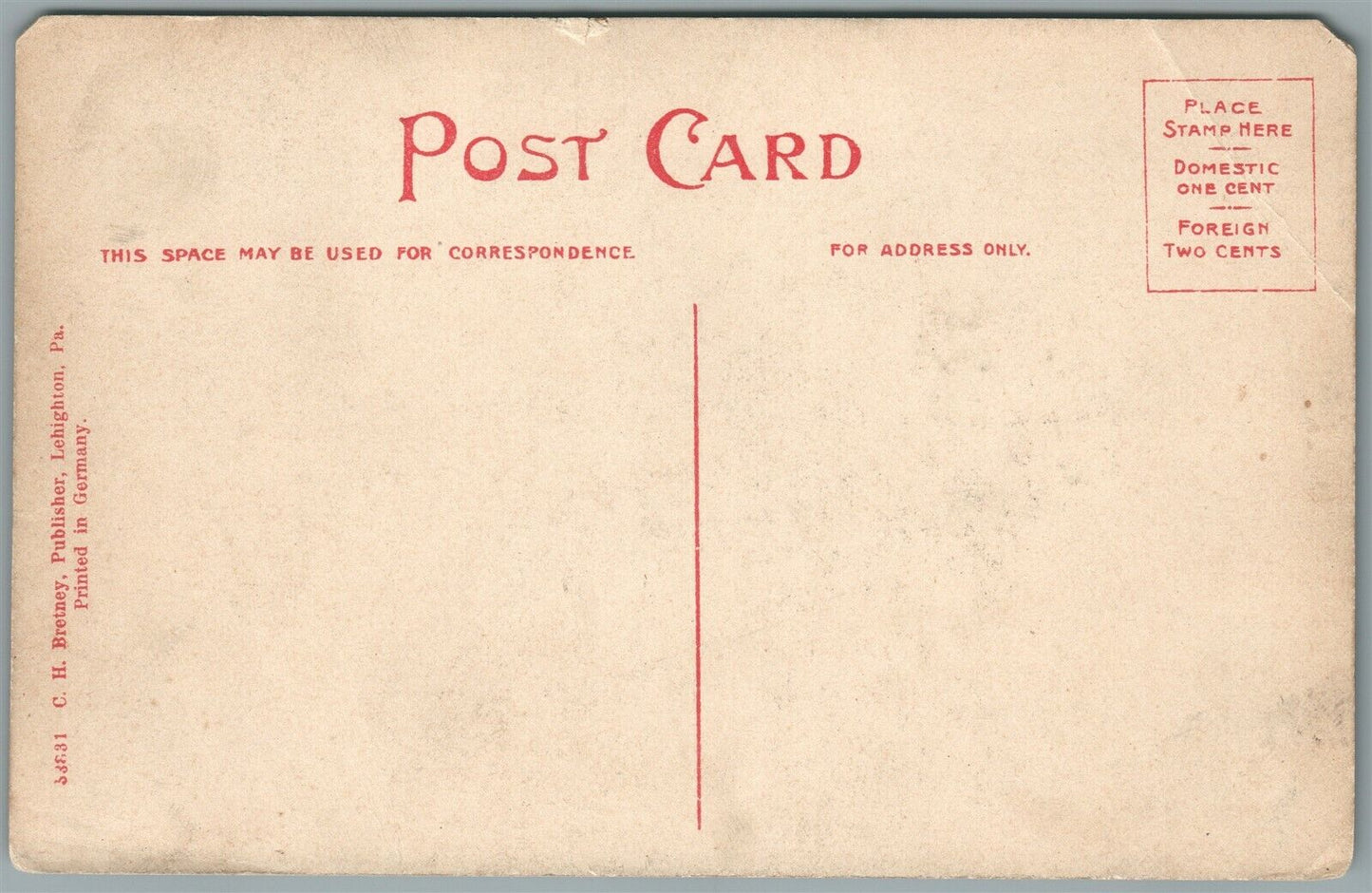 LEHIGHTON PA THIRD STREET ANTIQUE POSTCARD