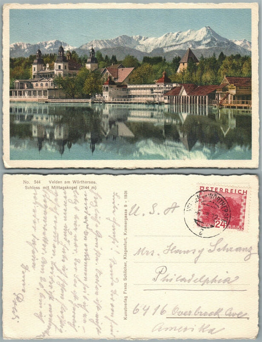 DIE DONAU V.PASSAU WIEN AUSTRIA ANTIQUE POSTCARD w/ STAMP