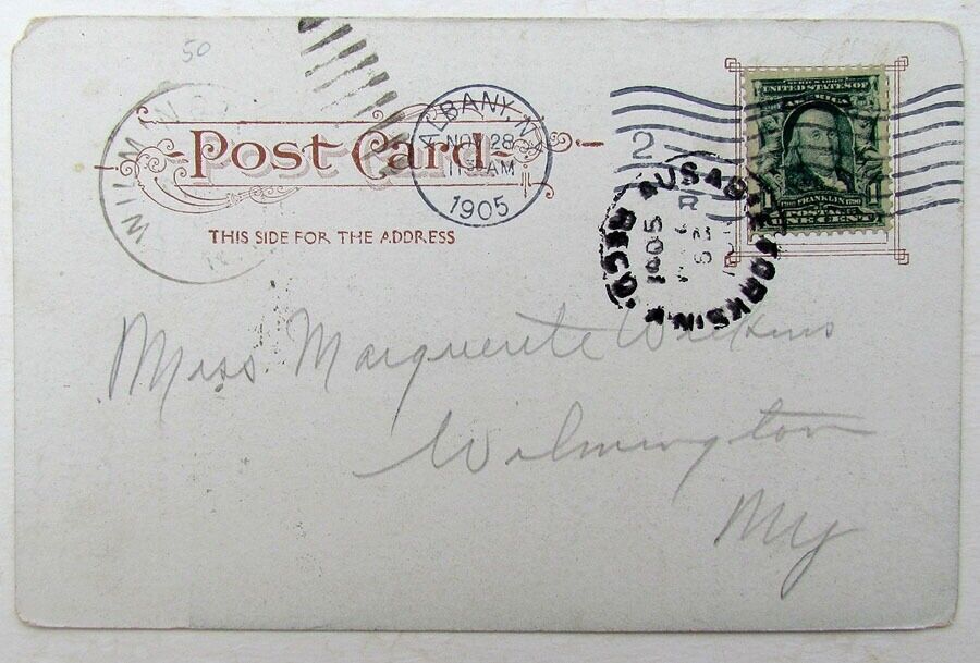 VINTAGE 1905 POSTCARD UNION STATION ALBANY NY railroad railway depot