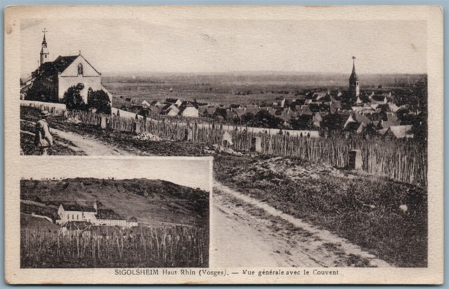 SIGOLSHEIM commune in Haut-Rhin department FRANCE ANTIQUE POSTCARD