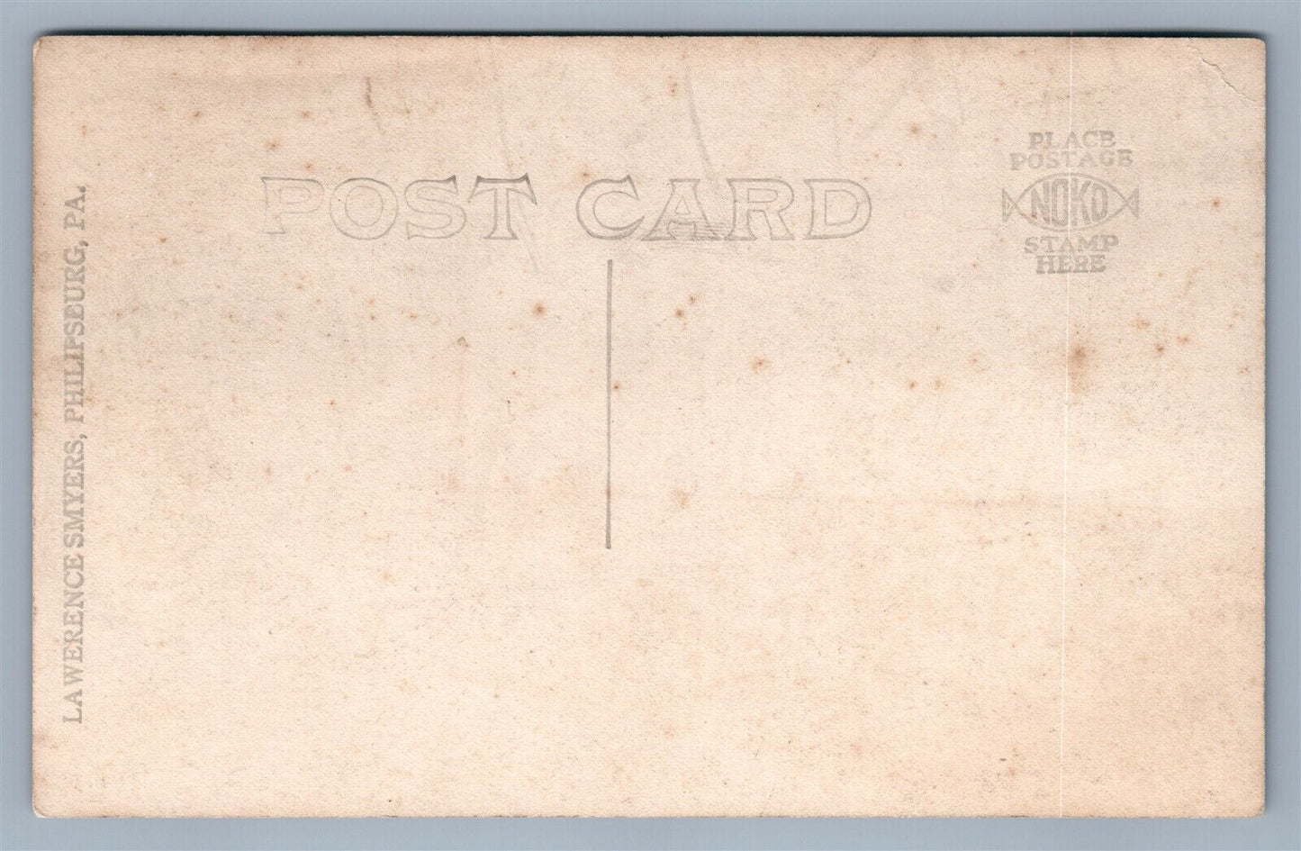 PHILLIPSBURG PA BOY w/ TOY HORSE ANTIQUE REAL PHOTO POSTCARD RPPC