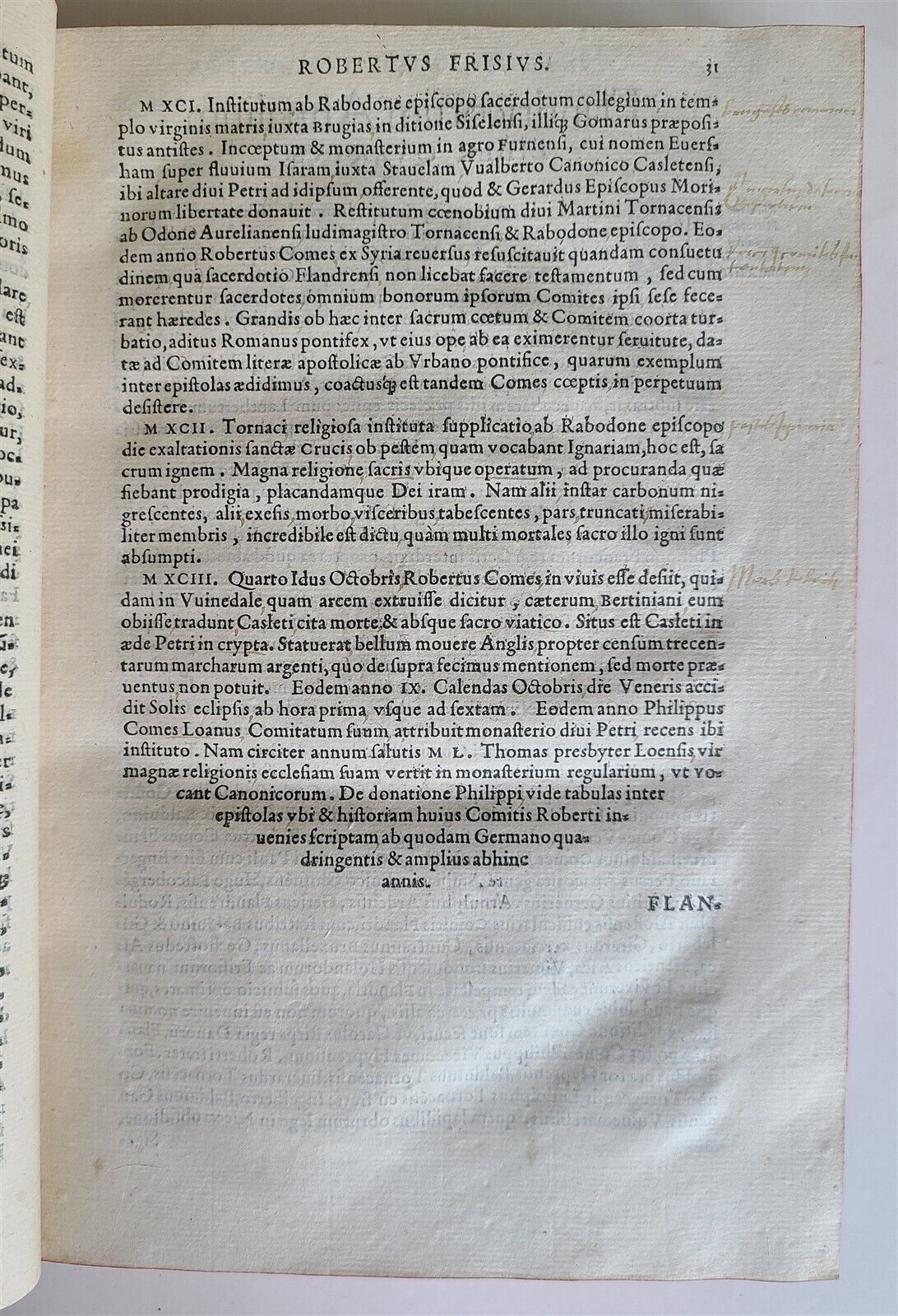 1561 HISTORY of FLANDERS BELGIUM by Jacobus MEYERUS antique RARE 16th CENTURY!
