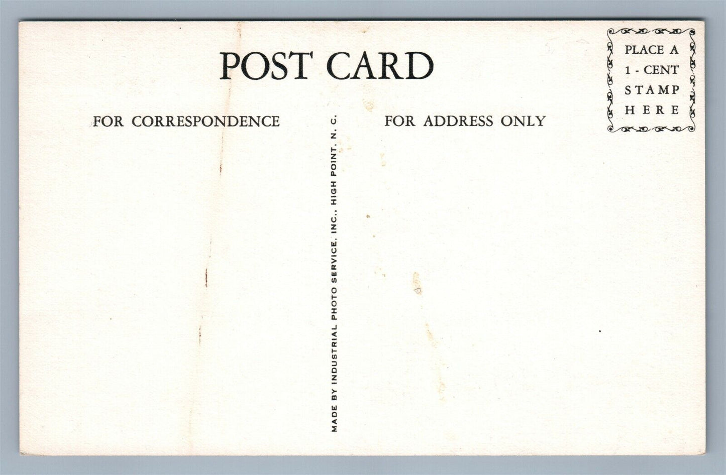 HIGH POINT NC INDUSTRIAL CITY VINTAGE REAL PHOTO POSTCARD RPPC